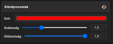 Középvonalak beállítások